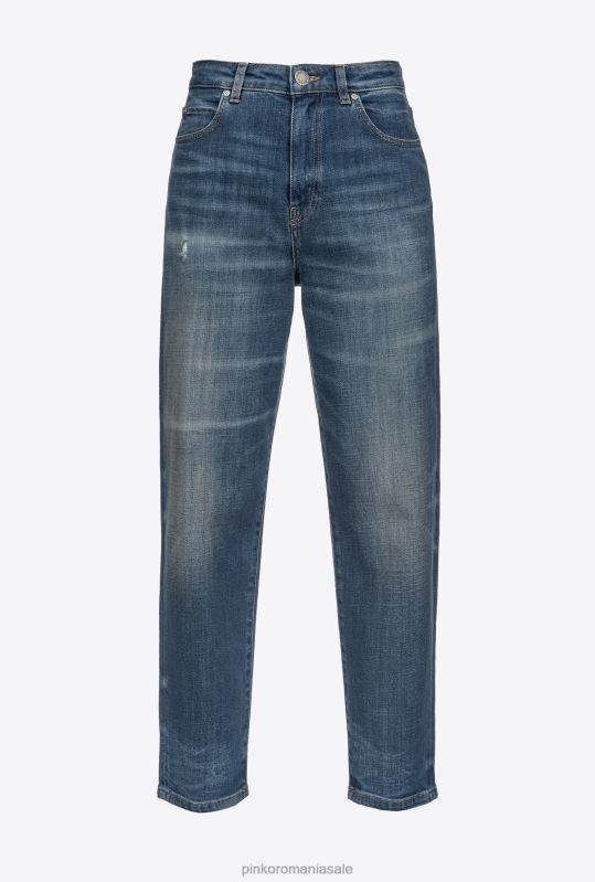 blugi | blugi vintage din denim mom-fit Pinko mostrine blue B0D08889