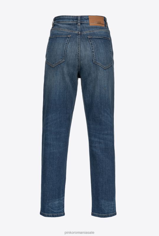 blugi | blugi vintage din denim mom-fit Pinko mostrine blue B0D08889
