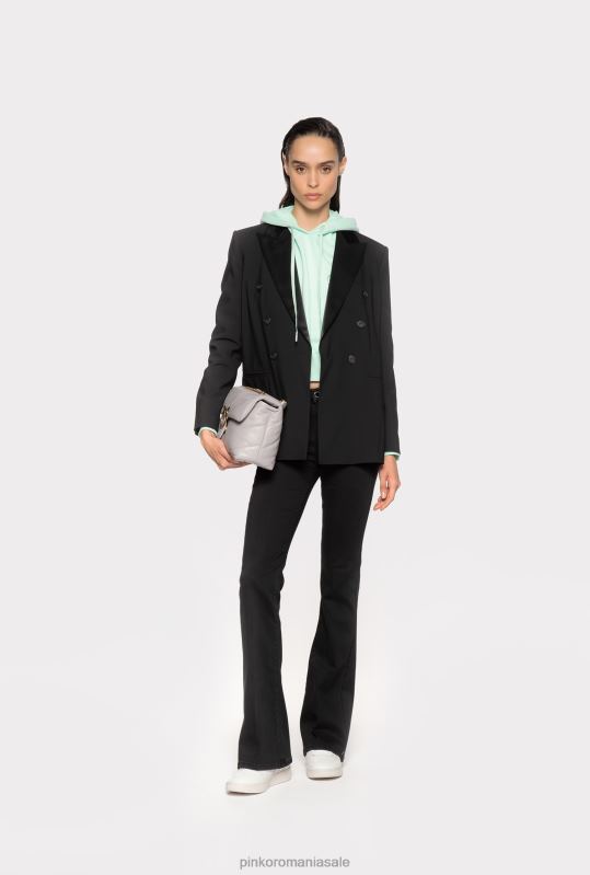 blugi | jeggings evazați Pinko limuzina neagră B0D08868