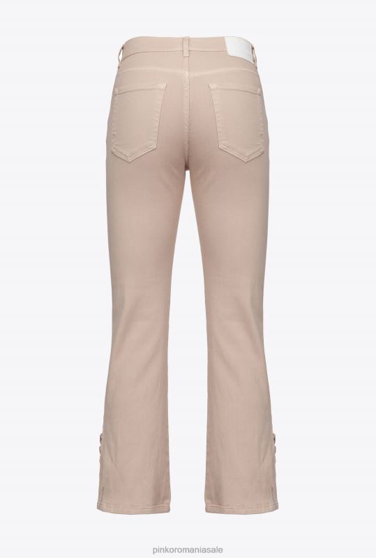 blugi | pantaloni bootcut cu șireturi în partea de jos Pinko rugby bej B0D08816