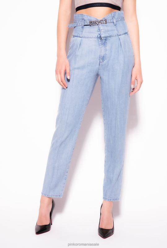 blugi | pantaloni bustieră din twill lyocell Pinko spalare usoara B0D08861