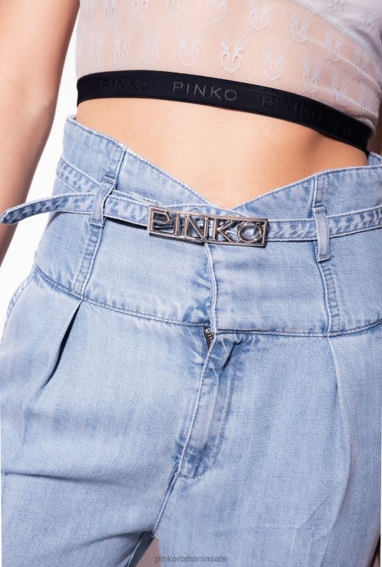 blugi | pantaloni bustieră din twill lyocell Pinko spalare usoara B0D08861