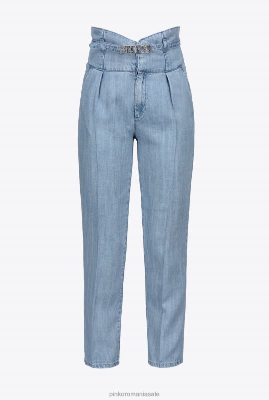 blugi | pantaloni bustieră din twill lyocell Pinko spalare usoara B0D08861