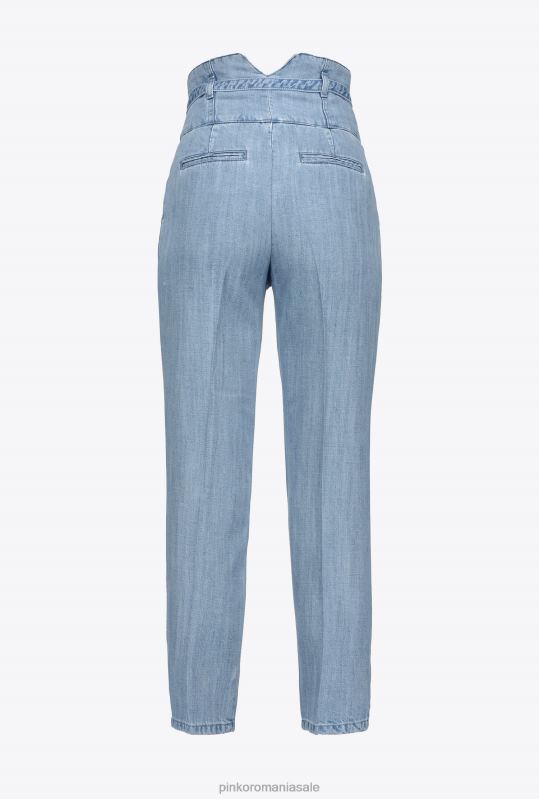 blugi | pantaloni bustieră din twill lyocell Pinko spalare usoara B0D08861