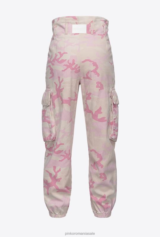 blugi | pantaloni cargo de camuflaj Pinko multi.nud/roz B0D08646