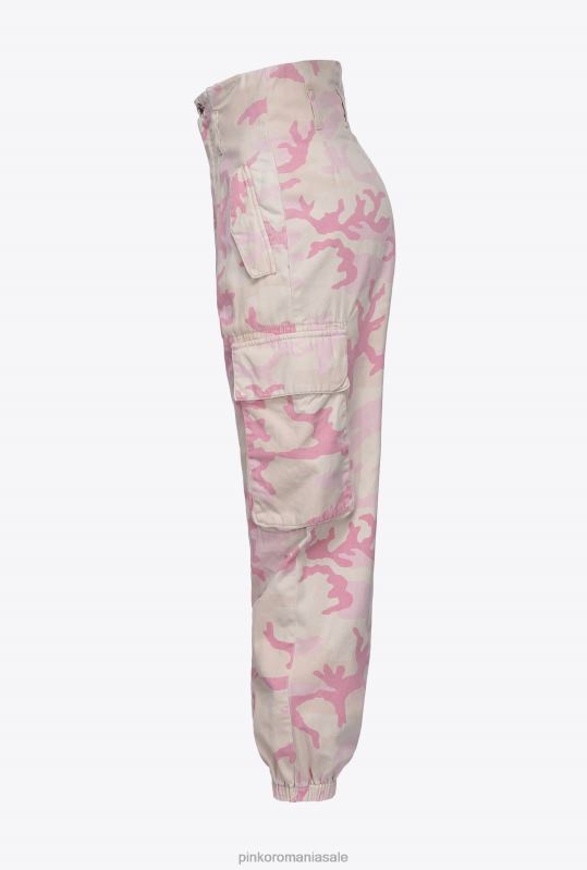 blugi | pantaloni cargo de camuflaj Pinko multi.nud/roz B0D08646