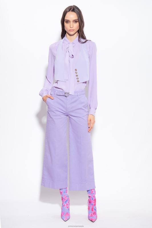 blugi | pantaloni evazati cu centura Pinko Violet B0D08792