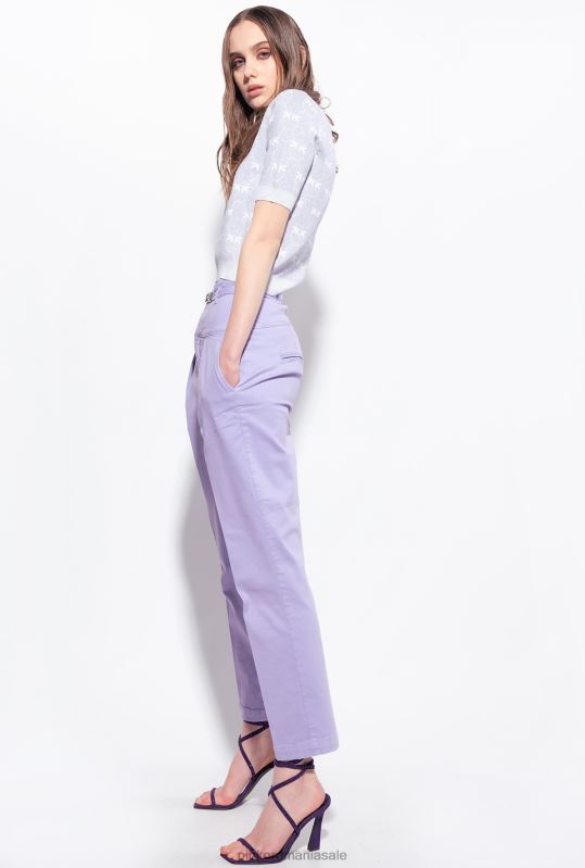 blugi | pantaloni in stil bustiera cu centura Pinko Violet B0D08859