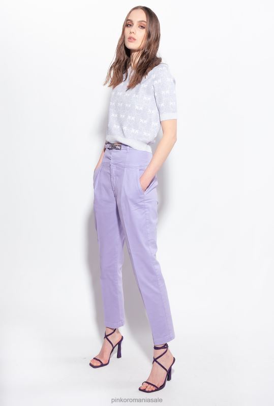 blugi | pantaloni in stil bustiera cu centura Pinko Violet B0D08859