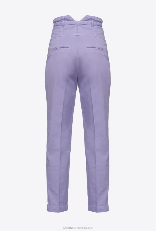 blugi | pantaloni in stil bustiera cu centura Pinko Violet B0D08859
