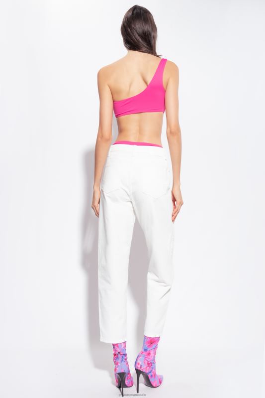 blugi | pantaloni învechiți pentru mom-fit Pinko alb strălucitor B0D08873