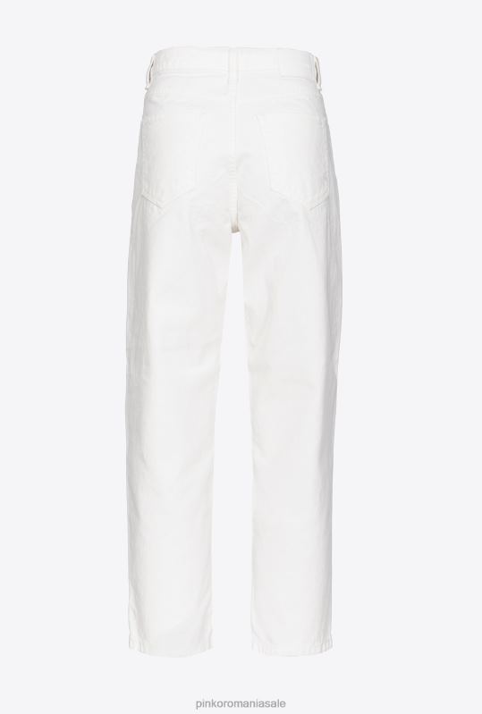 blugi | pantaloni învechiți pentru mom-fit Pinko alb strălucitor B0D08873