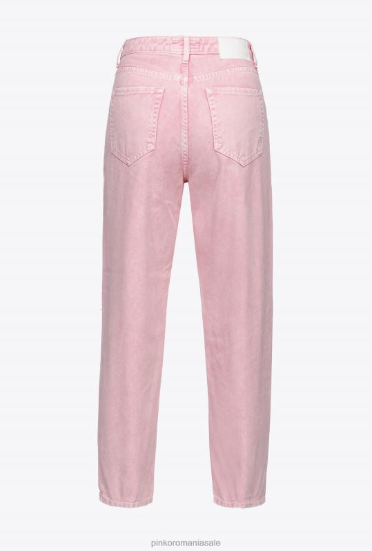blugi | pantaloni învechiți pentru mom-fit Pinko roz pal B0D08874