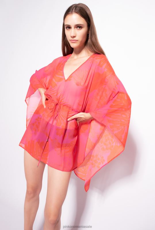 costume de baie | caftan cu imprimeu floral Pinko mult.roz/portocaliu B0D08954