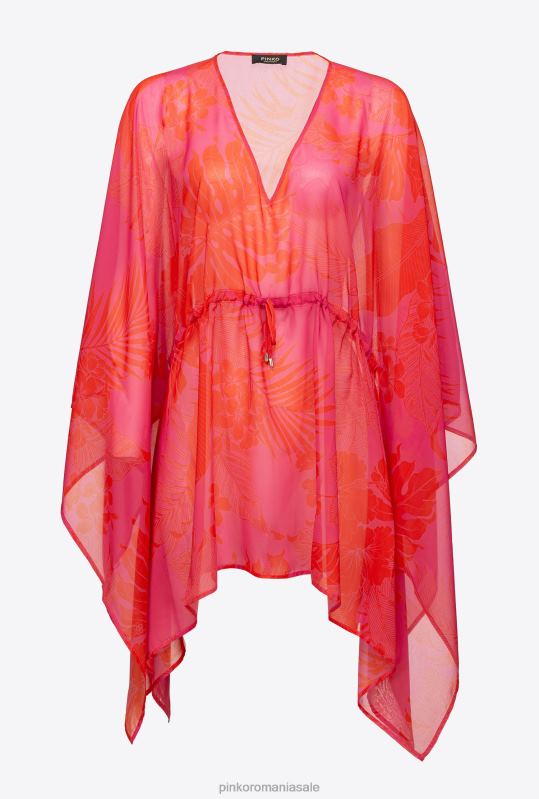 costume de baie | caftan cu imprimeu floral Pinko mult.roz/portocaliu B0D08954