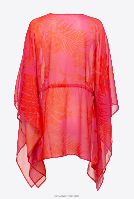 costume de baie | caftan cu imprimeu floral Pinko mult.roz/portocaliu B0D08954