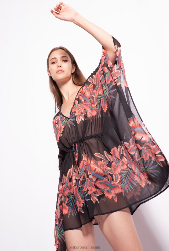 costume de baie | caftan cu imprimeu floral Pinko multi. roșu/negru B0D08955