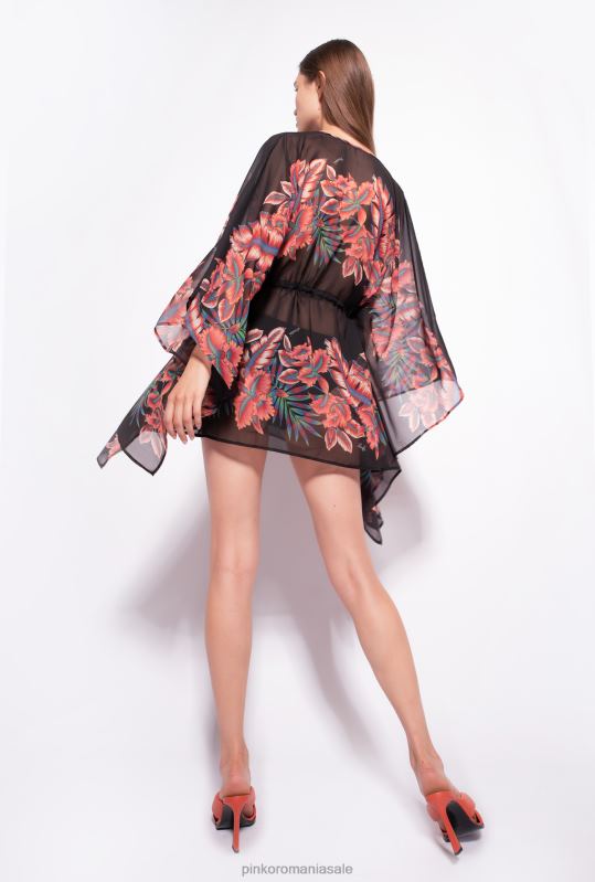 costume de baie | caftan cu imprimeu floral Pinko multi. roșu/negru B0D08955