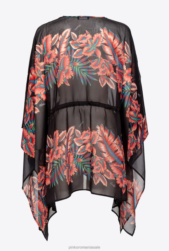 costume de baie | caftan cu imprimeu floral Pinko multi. roșu/negru B0D08955