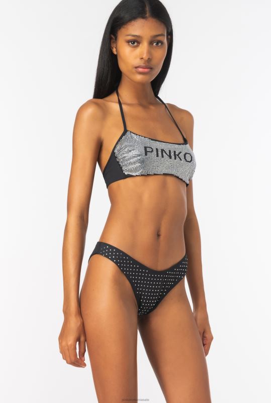 costume de baie | fund de bikini cu strasuri Pinko negru/cristal B0D08952