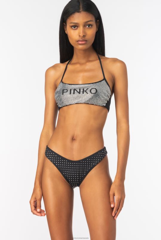 costume de baie | fund de bikini cu strasuri Pinko negru/cristal B0D08952