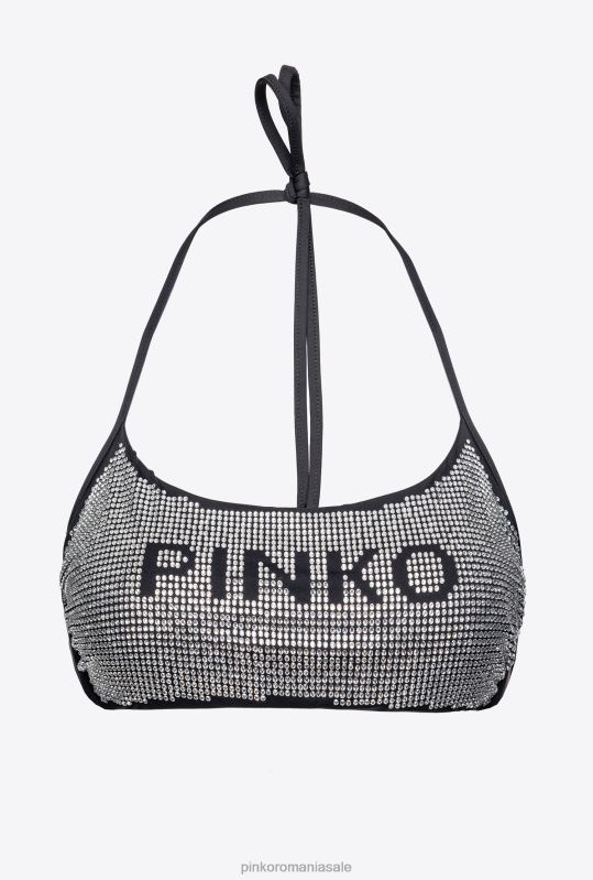 costume de baie | top de bikini cu strasuri Pinko negru/cristal B0D08953