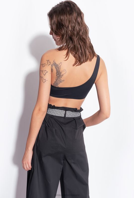 costume de baie | top de bikini cu un singur umăr Pinko limuzina neagră B0D08949