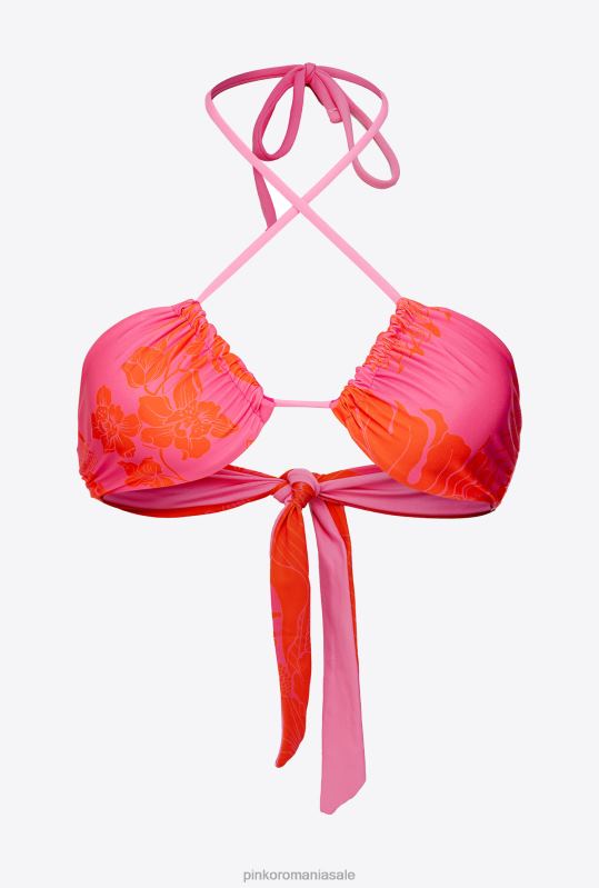 costume de baie | top de bikini floral Pinko mult.roz/portocaliu B0D08944
