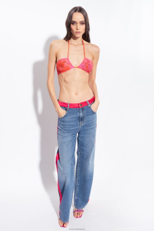 costume de baie | top de bikini floral cu strasuri Pinko mult.roz/portocaliu B0D08945