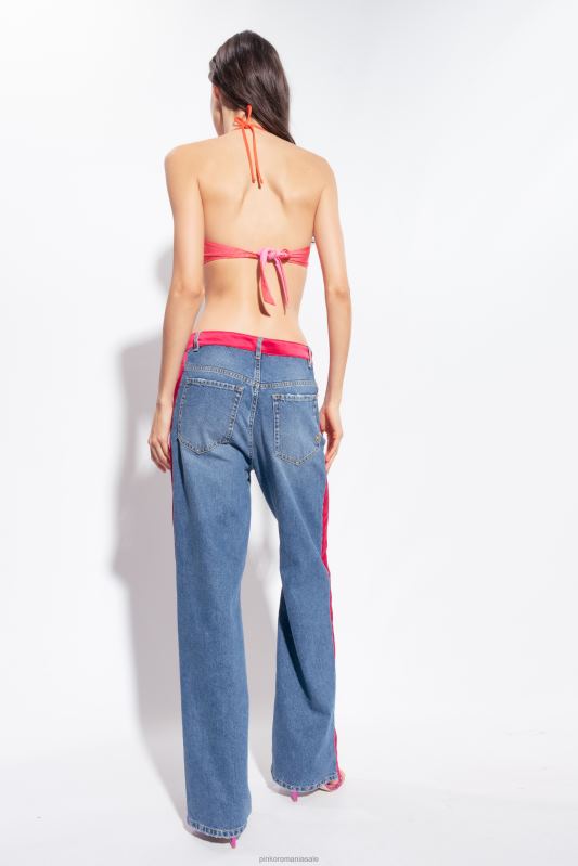 costume de baie | top de bikini floral cu strasuri Pinko mult.roz/portocaliu B0D08945