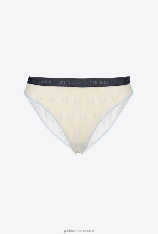 lenjerie | slip de dantelă Pinko albastru deschis B0D08958