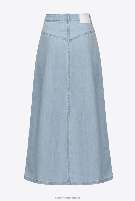 fuste lungi | fustă maxi din denim fluidă Pinko spalare usoara B0D08913