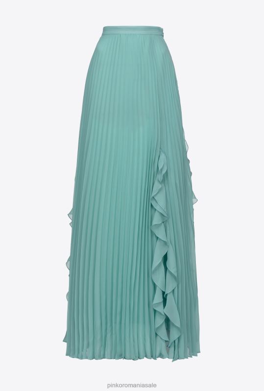 fuste lungi | fusta de sifon plisata Pinko albastru nil B0D08905