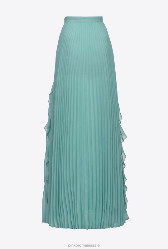 fuste lungi | fusta de sifon plisata Pinko albastru nil B0D08905