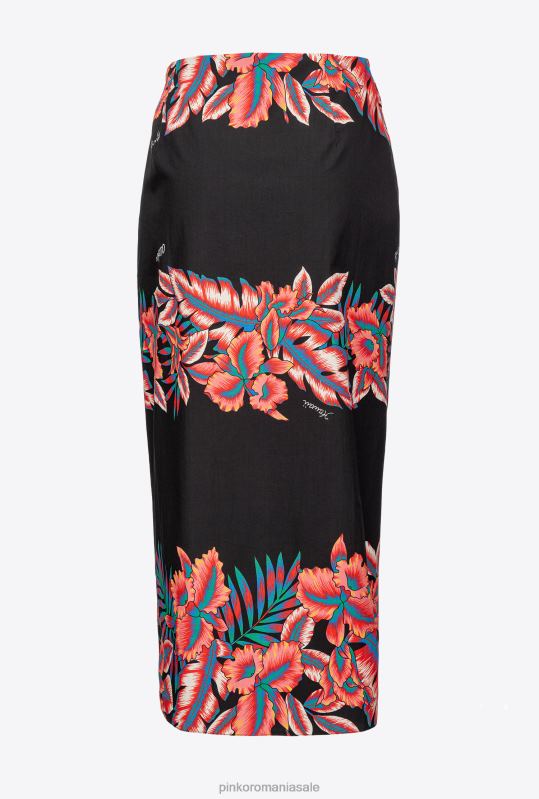 fuste lungi | fusta lunga cu imprimeu tropical Pinko multi. negru/rosu B0D08927