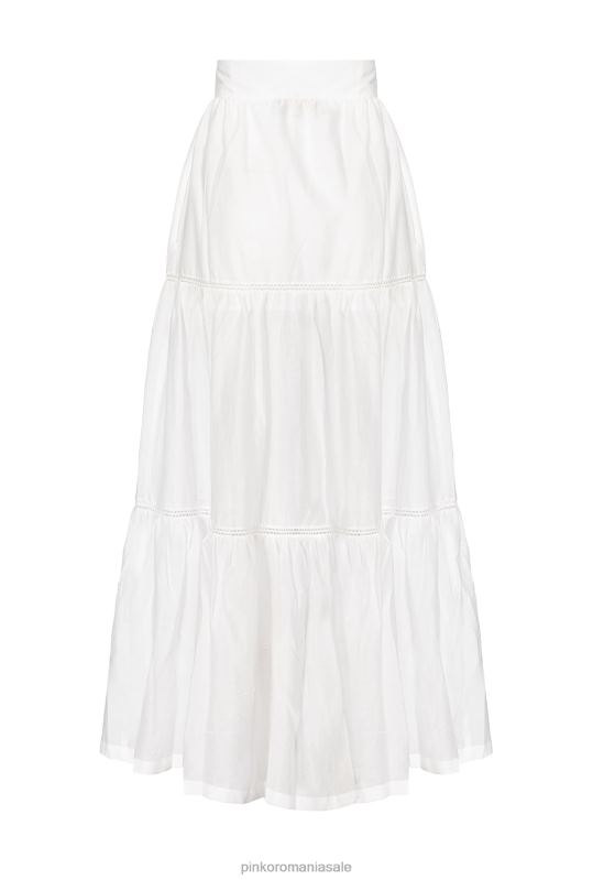fuste lungi | fusta lunga de muselina Pinko alb pur B0D08918