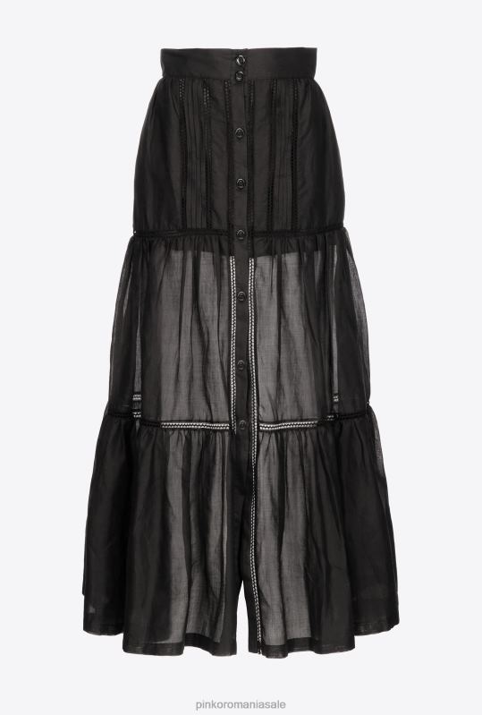 fuste lungi | fusta lunga de muselina Pinko limuzina neagră B0D08917