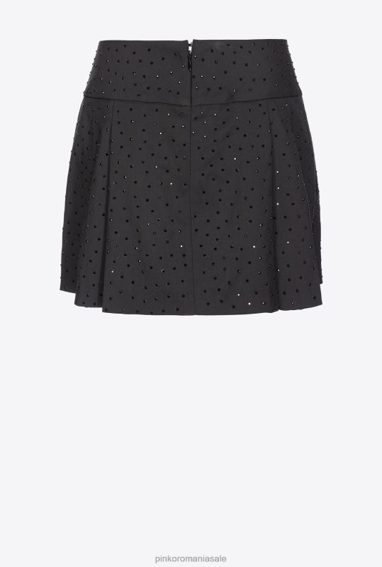 fuste mini | fustă mini din piatră integrală galleria Pinko limuzina neagră B0D08815