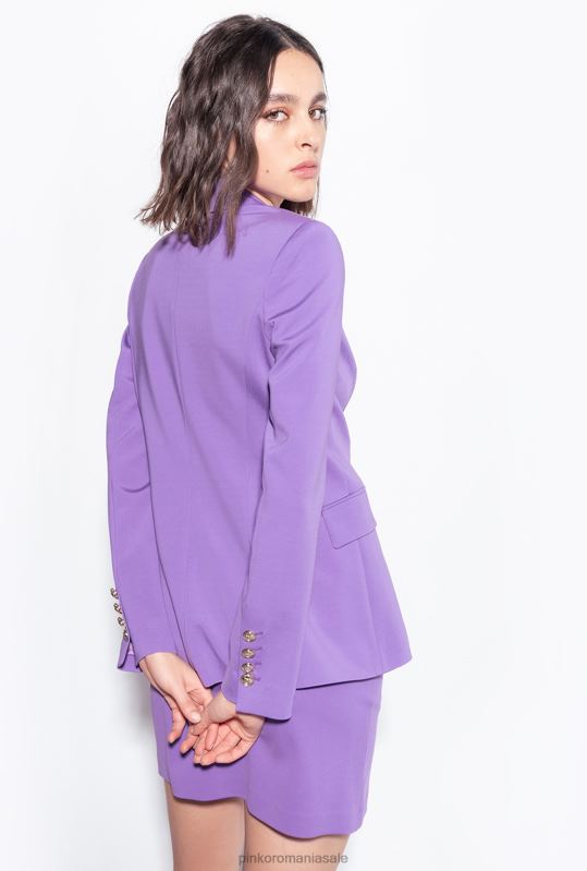 fuste mini | fusta mini cu efect de scuba Pinko liliac lavandă B0D08802