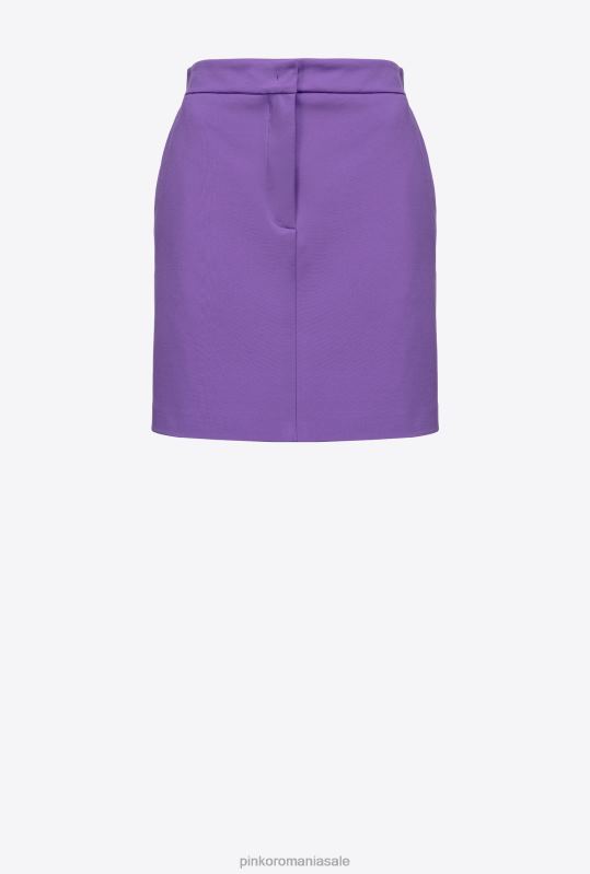fuste mini | fusta mini cu efect de scuba Pinko liliac lavandă B0D08802