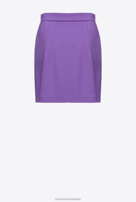fuste mini | fusta mini cu efect de scuba Pinko liliac lavandă B0D08802
