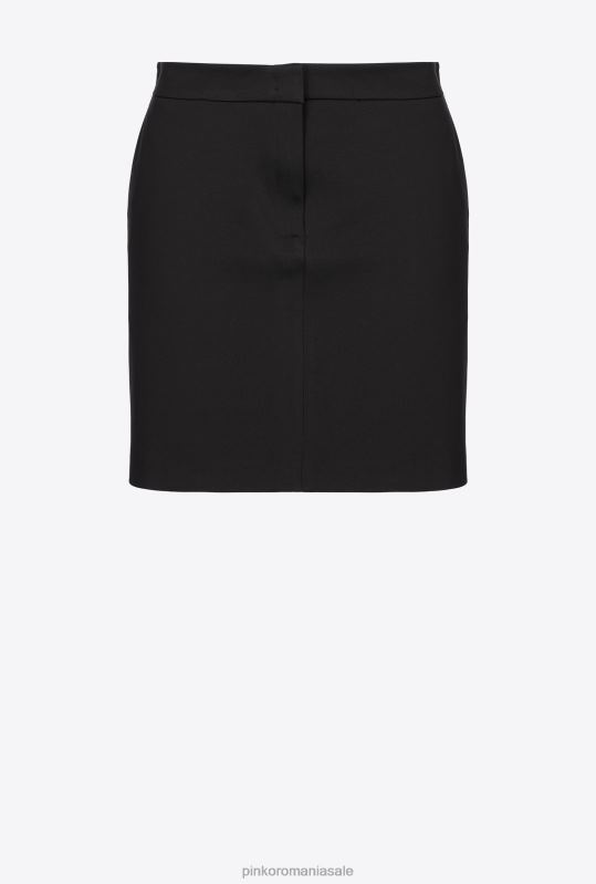 fuste mini | fusta mini cu efect de scuba Pinko limuzina neagră B0D08803