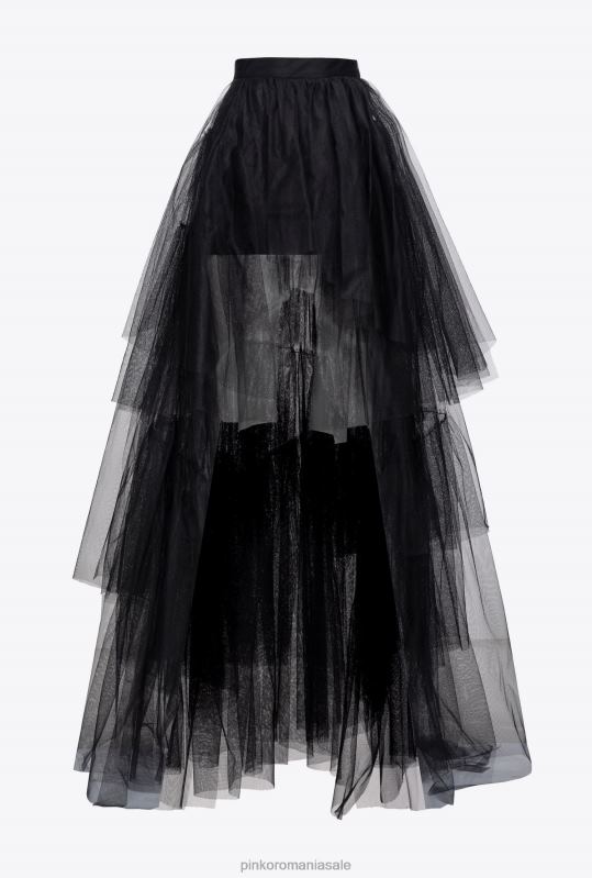 fuste până la jumătatea gambei | fusta din tul Pinko limuzina neagră B0D08812
