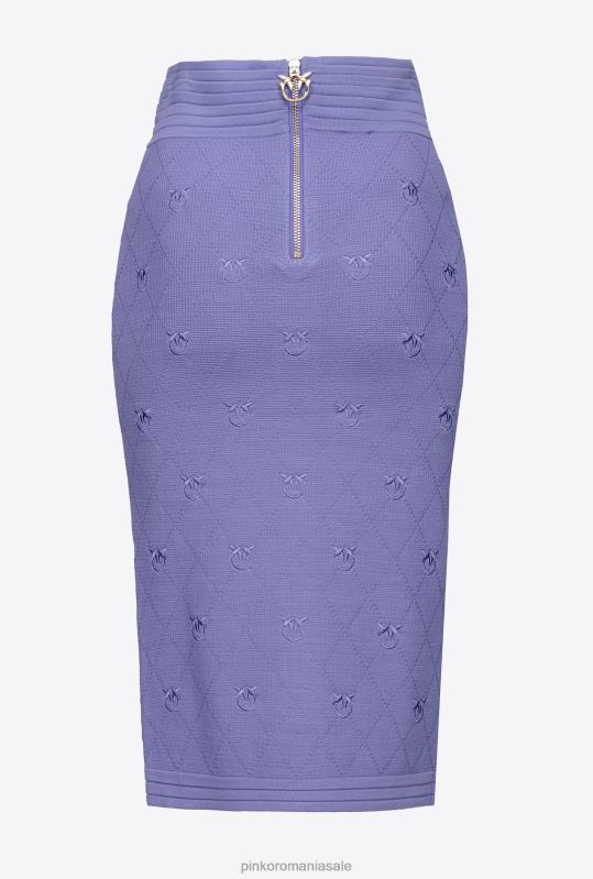 fuste până la jumătatea gambei | fusta jacquard love birds Pinko multicolor - negru/alb B0D08828