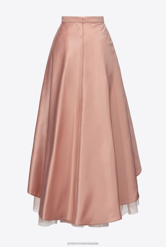 fuste până la jumătatea gambei | fusta maxi duchesse cu tesatura de tul Pinko trandafir cameo B0D08814