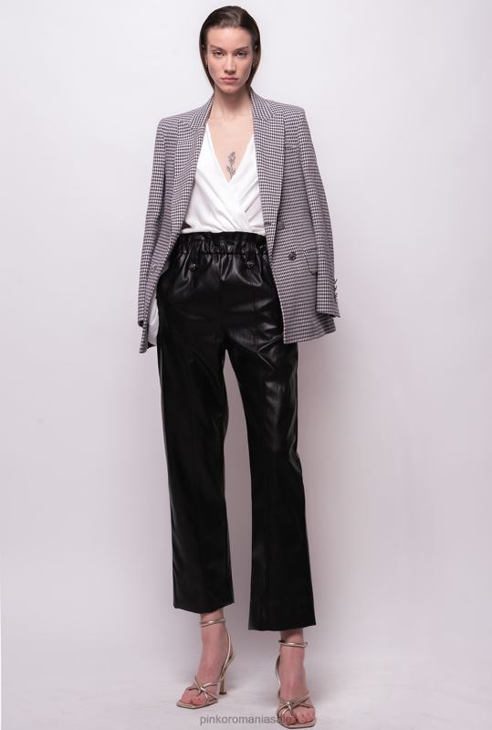 bluze | Body cu înfășurare în față din amestec de mătase Pinko nor alb B0D08299