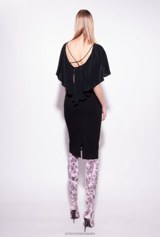 bluze | bluză cu detaliu cu volane Pinko limuzina neagră B0D08284