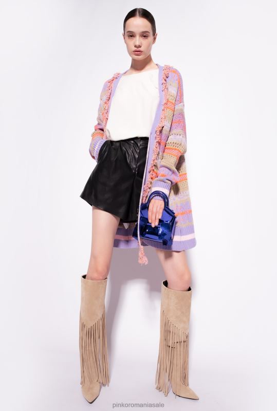 bluze | bluză cu detaliu cu volane Pinko roz alb fum B0D08283