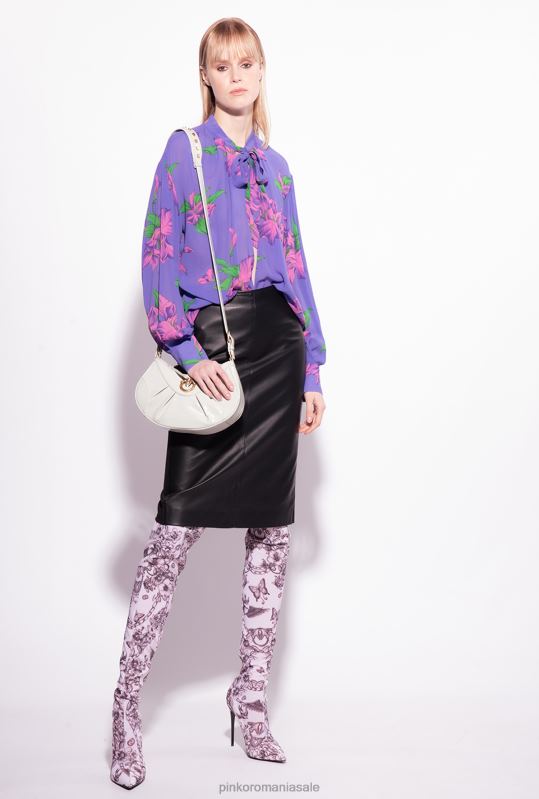 bluze | bluză cu imprimeu iris cu detaliu încrucișat Pinko violet/roz/verde B0D08263