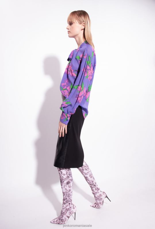 bluze | bluză cu imprimeu iris cu detaliu încrucișat Pinko violet/roz/verde B0D08263